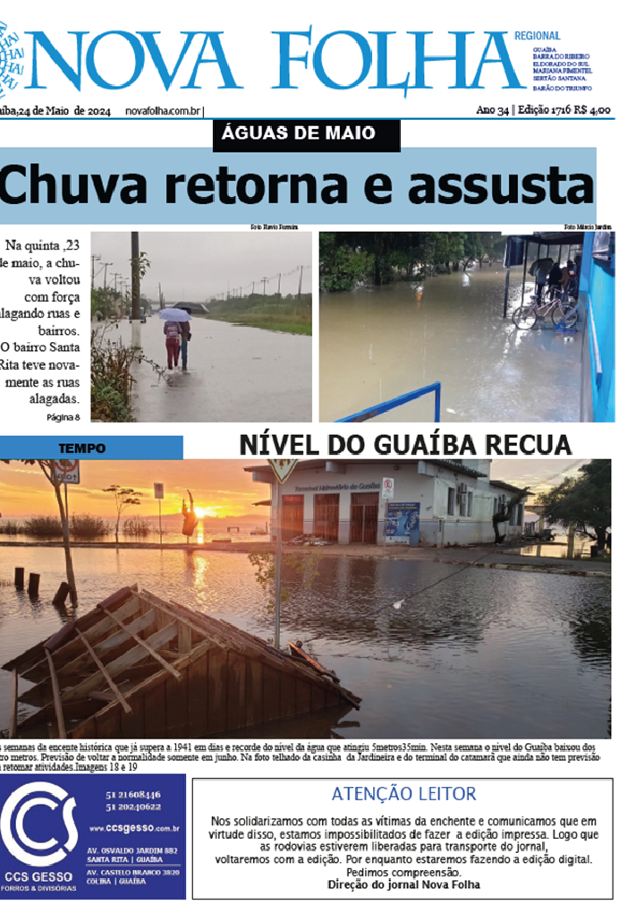 Chuva retorna e assusta