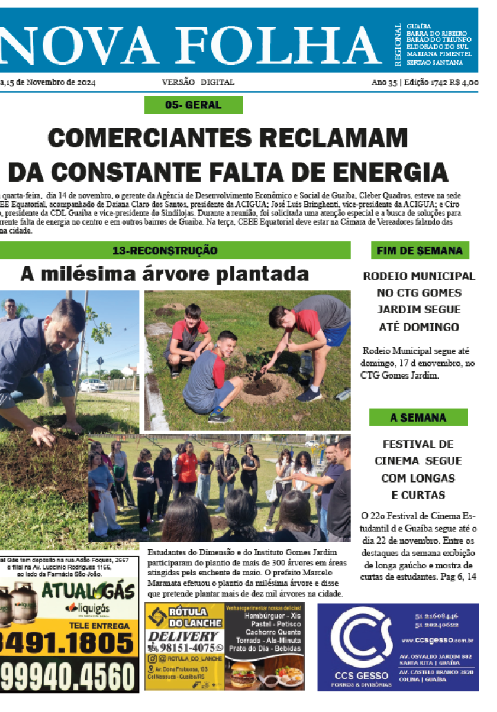 COMERCIANTES RECLAMAM DA CONSTANTE FALTA DE ENERGIA