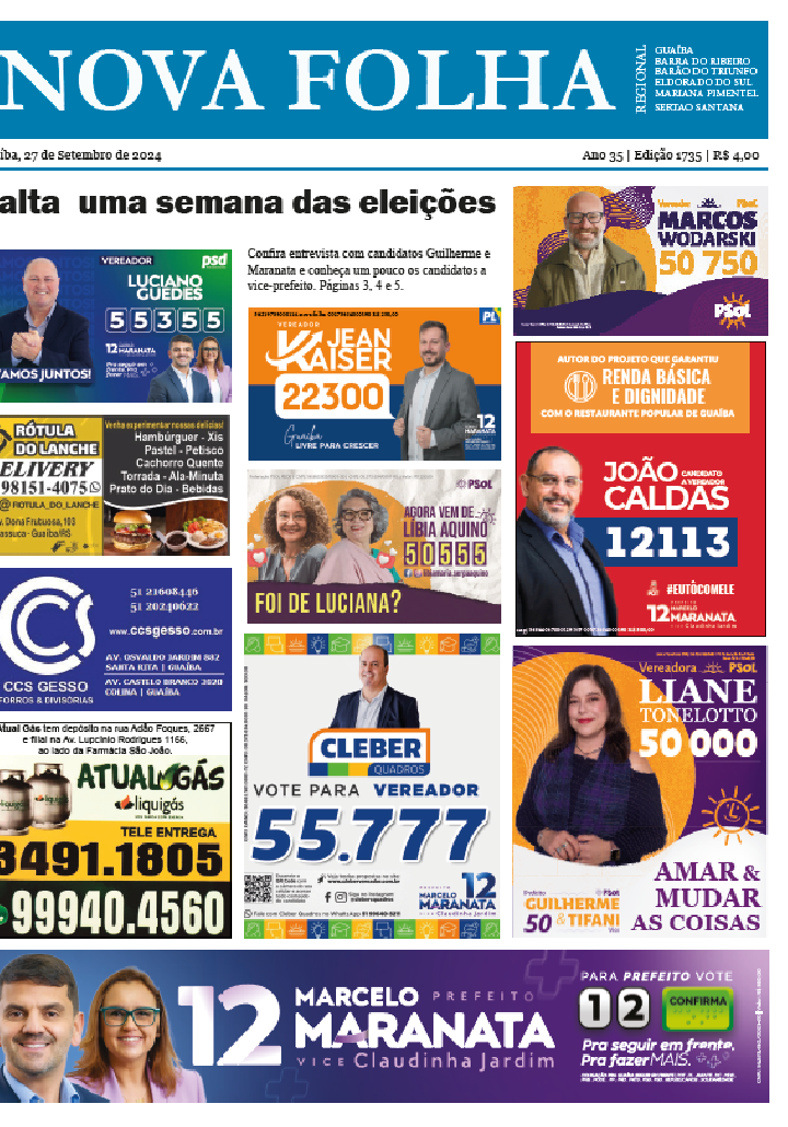 Falta uma semana das eleições