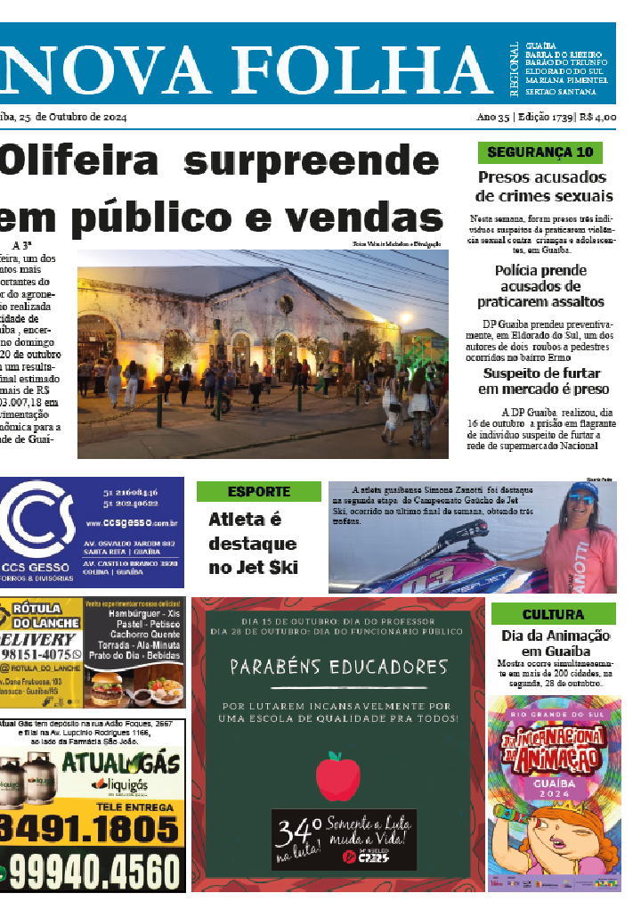 Olifeira surpreende em público e vendas