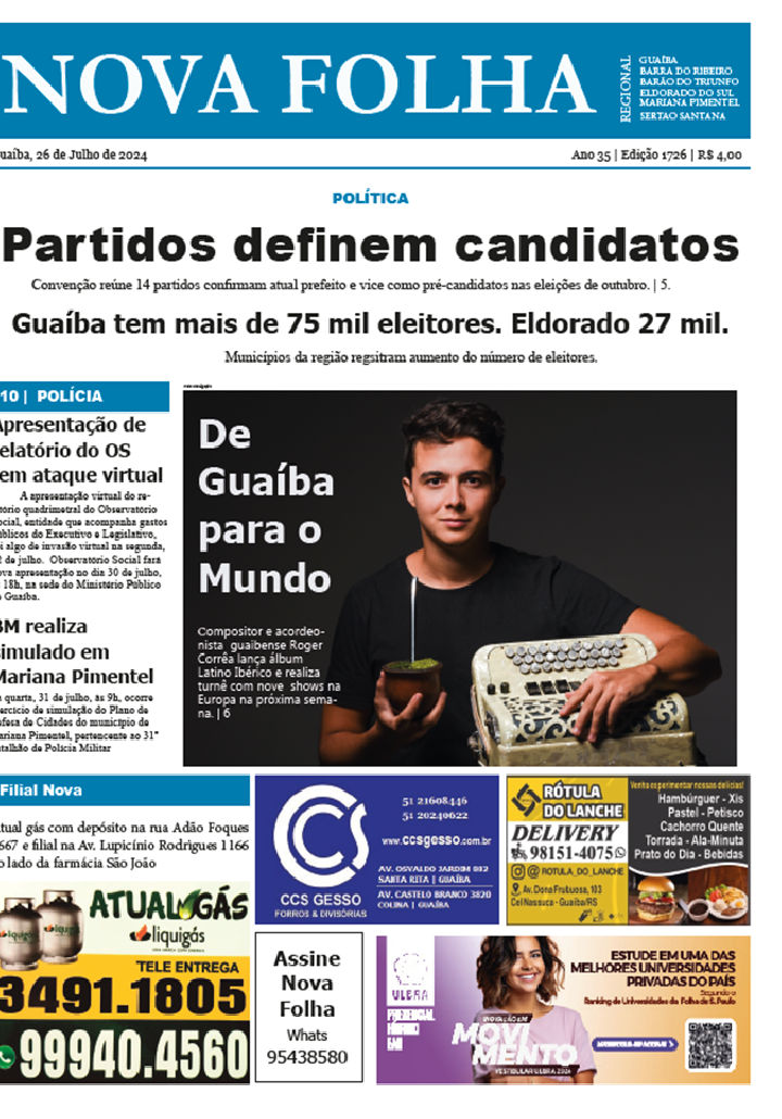 Partidos definem candidatos