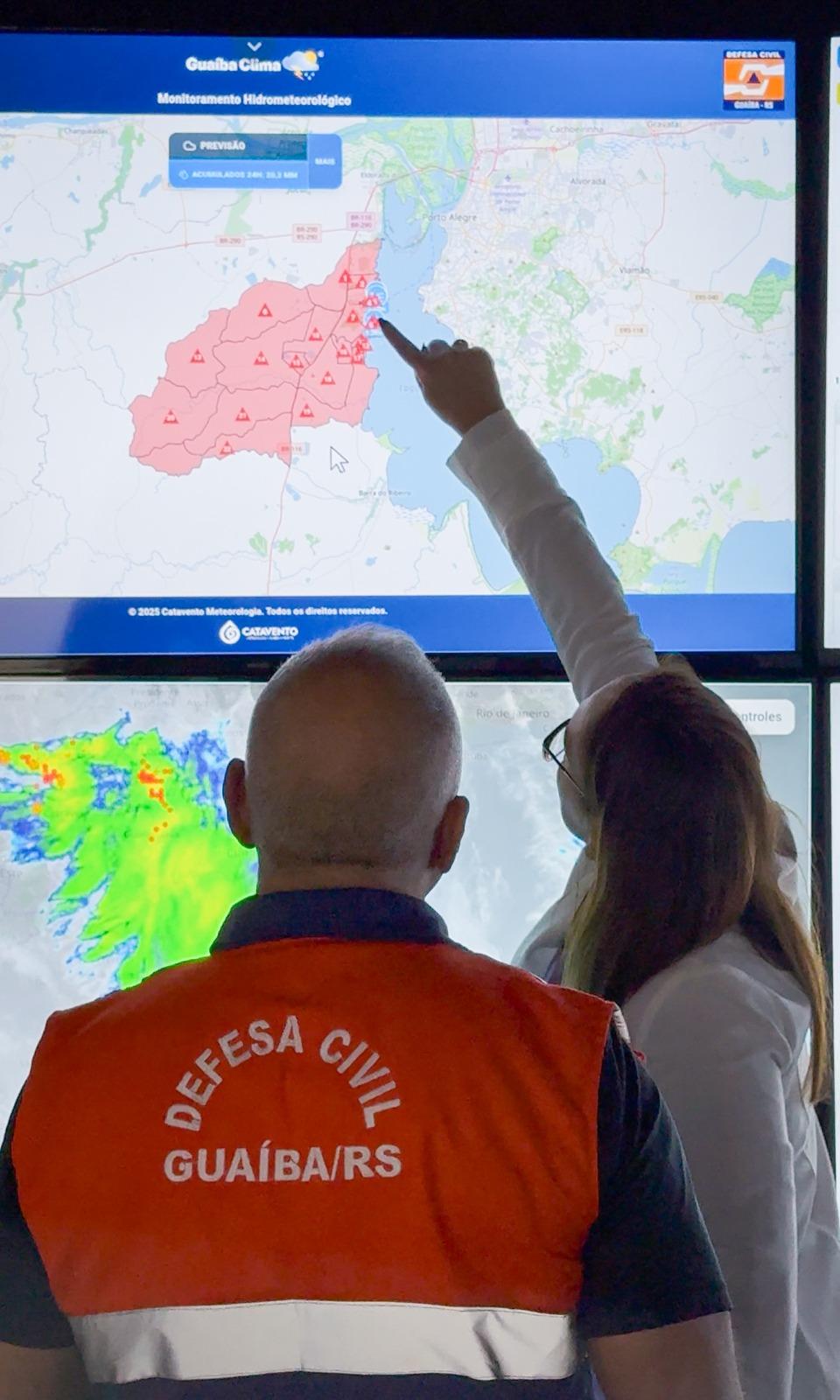 Prefeitura de Guaíba realiza monitoramento climático e reforça medidas preventivas